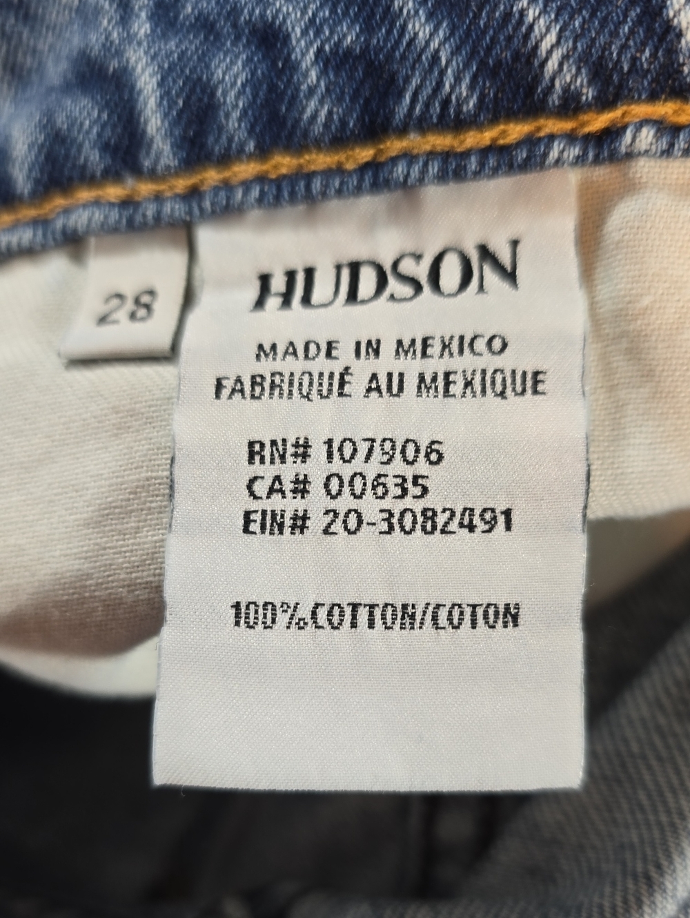 Hudson Jeans 'Kenzie' Cut Off Denim Shorts with Black Studded Front Size 28 NWOT - Picture 4 of 13